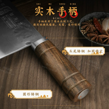 18号 大马士革斩切刀 /烧腊刀 （斩猪蹄 排骨 鸡鸭等， 注不能斩大骨）
